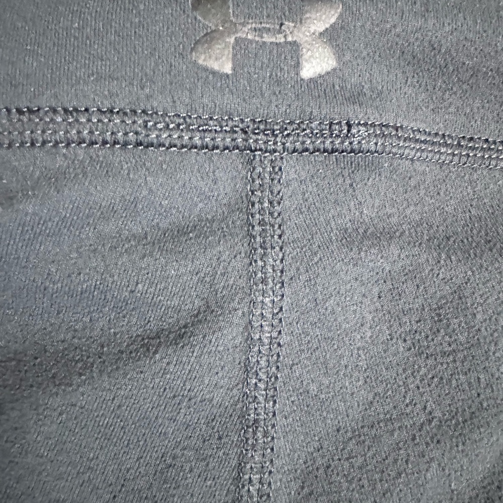 Slate Gray cropped Under Armour Leggings Lg - Picture 5 of 5